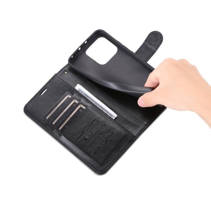 AZNS - AZNS Xiaomi 13 Pro 5G Fodral - Stöttåligt PU Läder - Svart