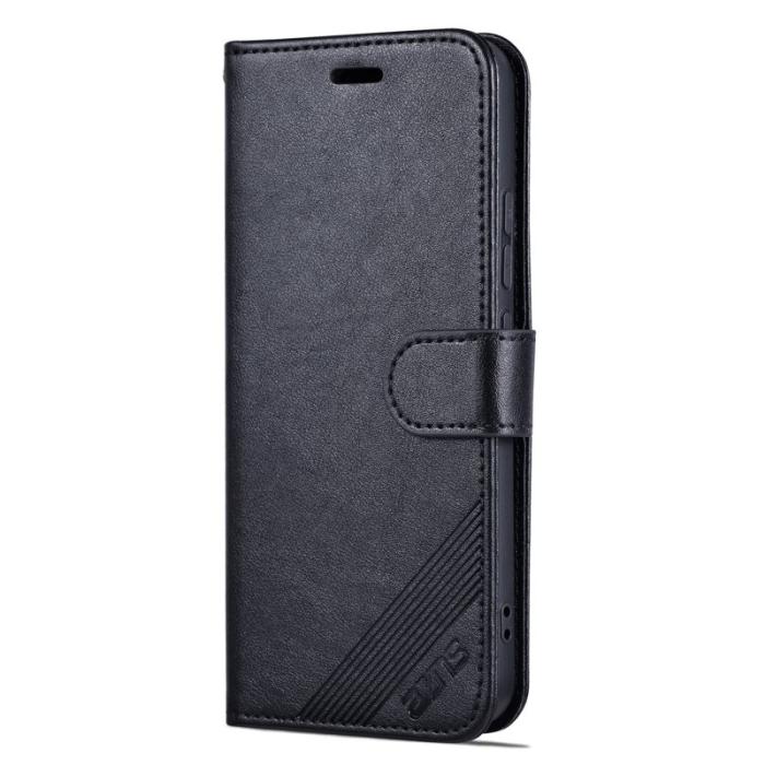AZNS - AZNS Xiaomi 14 Fodral Anti-scratch Wallet TPU + PU Läder - Svart