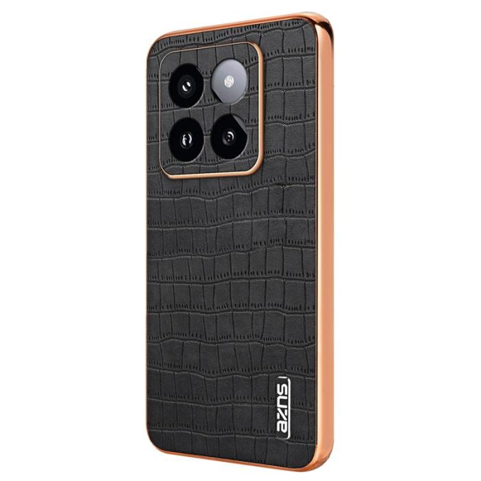 AZNS - AZNS Xiaomi 14 Pro Fodral Äkta läder + TPU - Svart