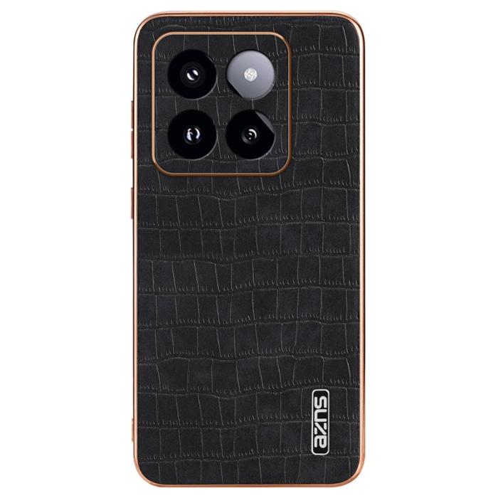 AZNS - AZNS Xiaomi 14 Pro Fodral Äkta läder + TPU - Svart