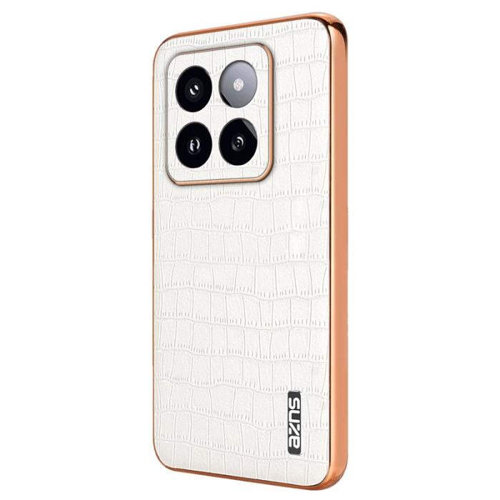 AZNS - AZNS Xiaomi 14 Pro Fodral Äkta läder + TPU - Vit