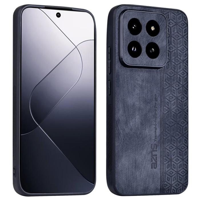 AZNS - AZNS Xiaomi 14 Pro Fodral PU Läder - Icke-glidande - Svart