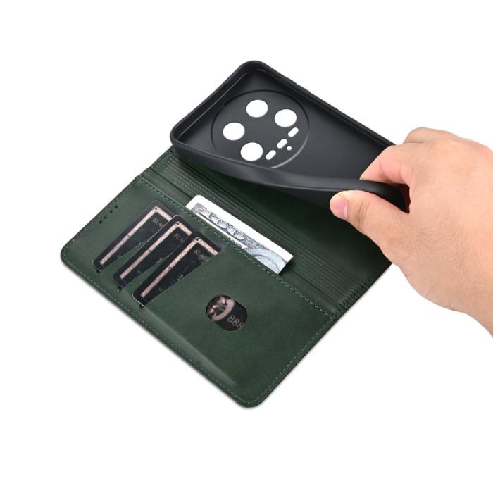 AZNS - AZNS Xiaomi 14 Ultra Fodral Äkta läder - Grön