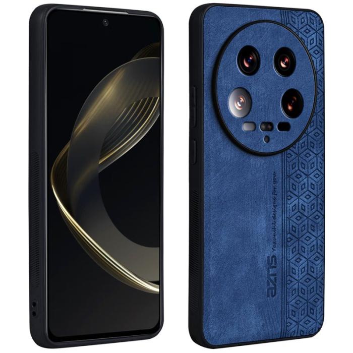 AZNS - AZNS Xiaomi 14 Ultra Fodral Äkta läder + TPU - Blå