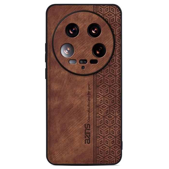 AZNS - AZNS Xiaomi 14 Ultra Fodral Äkta läder + TPU - Brun