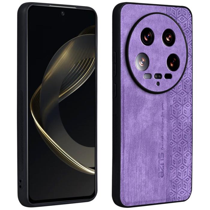 AZNS - AZNS Xiaomi 14 Ultra Fodral Äkta läder + TPU - Lila