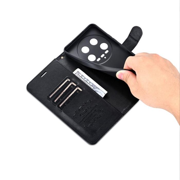 AZNS - AZNS Xiaomi 14 Ultra Fodral Ställ Wallet Stötsäker Läder - Svart
