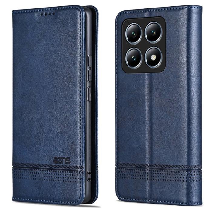 AZNS - AZNS Xiaomi 14T Fodral Äkta läder Plånboksfodral - Blå