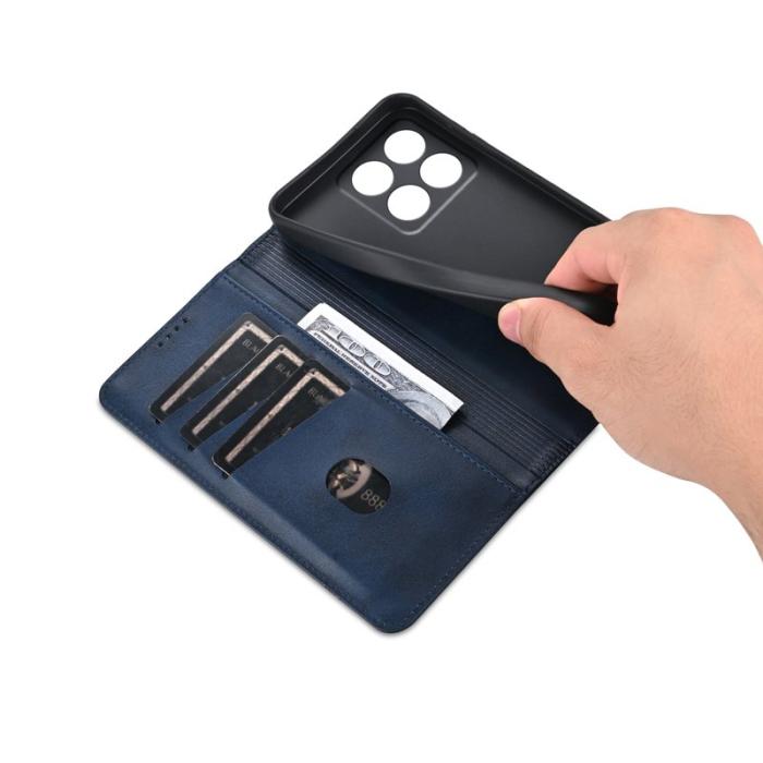 AZNS - AZNS Xiaomi 14T Fodral Äkta läder Plånboksfodral - Blå
