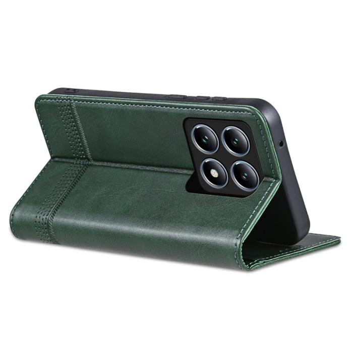 AZNS - AZNS Xiaomi 14T Fodral Äkta läder Plånboksfodral - Grön