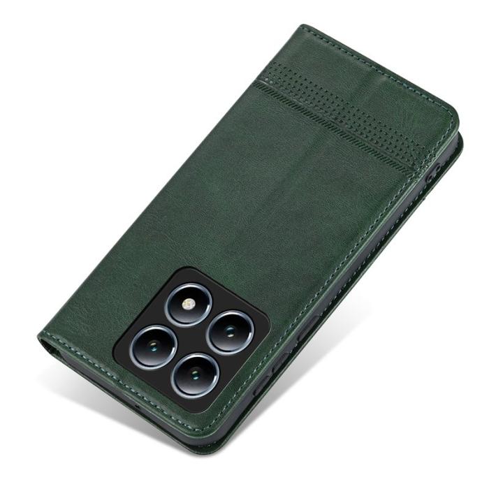 AZNS - AZNS Xiaomi 14T Fodral Äkta läder Plånboksfodral - Grön