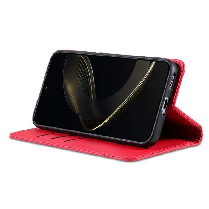 AZNS - AZNS Xiaomi 14T Fodral Äkta läder Plånboksfodral - Röd