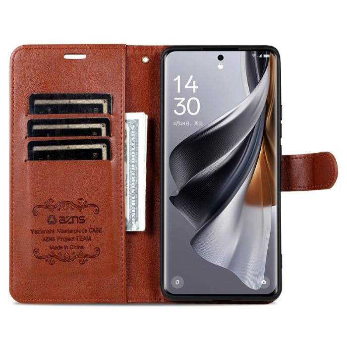 AZNS - AZNS Xiaomi 14T Fodral Anti-Scratch PU Läder - Brun