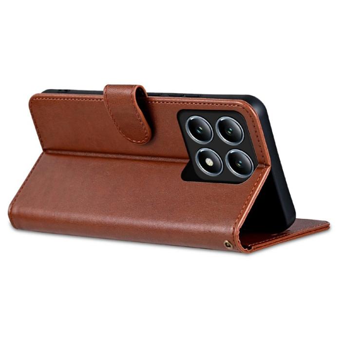 AZNS - AZNS Xiaomi 14T Fodral Anti-Scratch PU Läder - Brun