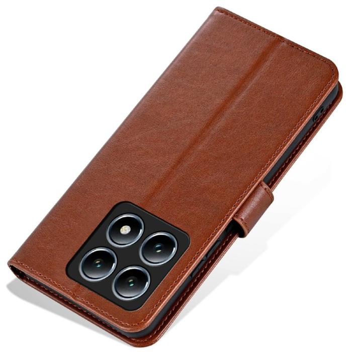 AZNS - AZNS Xiaomi 14T Fodral Anti-Scratch PU Läder - Brun