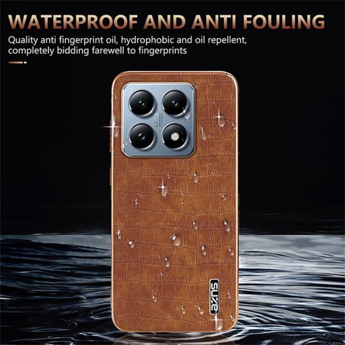AZNS - AZNS Xiaomi 14T Fodral Electroplating Krokodil PU+TPU - Svart