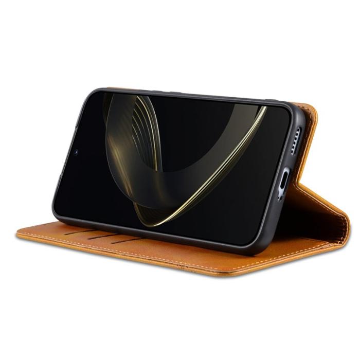 AZNS - AZNS Xiaomi 14T Fodral i PU-läder - Brun Cowhide Textur