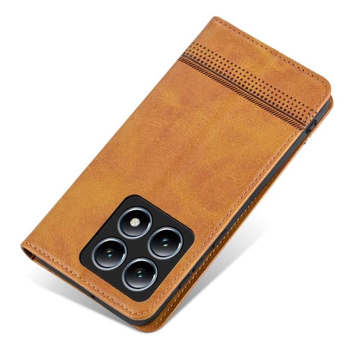 AZNS - AZNS Xiaomi 14T Fodral i PU-läder - Brun Cowhide Textur