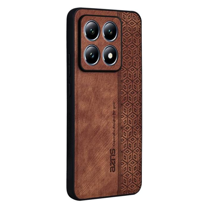 AZNS - AZNS Xiaomi 14T Fodral Skyddande PU Läder TPU Telefon Skal - Brun