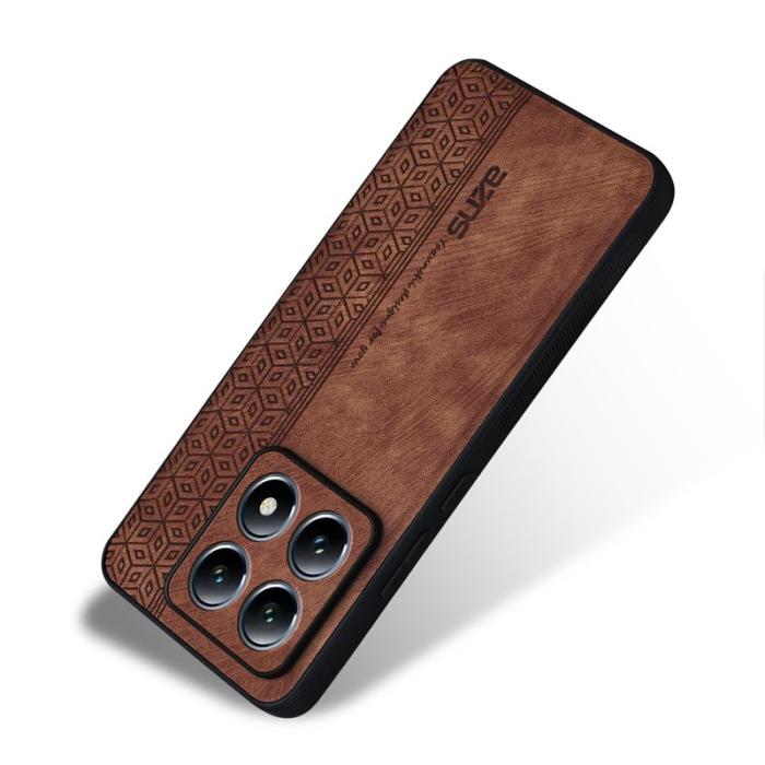 AZNS - AZNS Xiaomi 14T Fodral Skyddande PU Läder TPU Telefon Skal - Brun