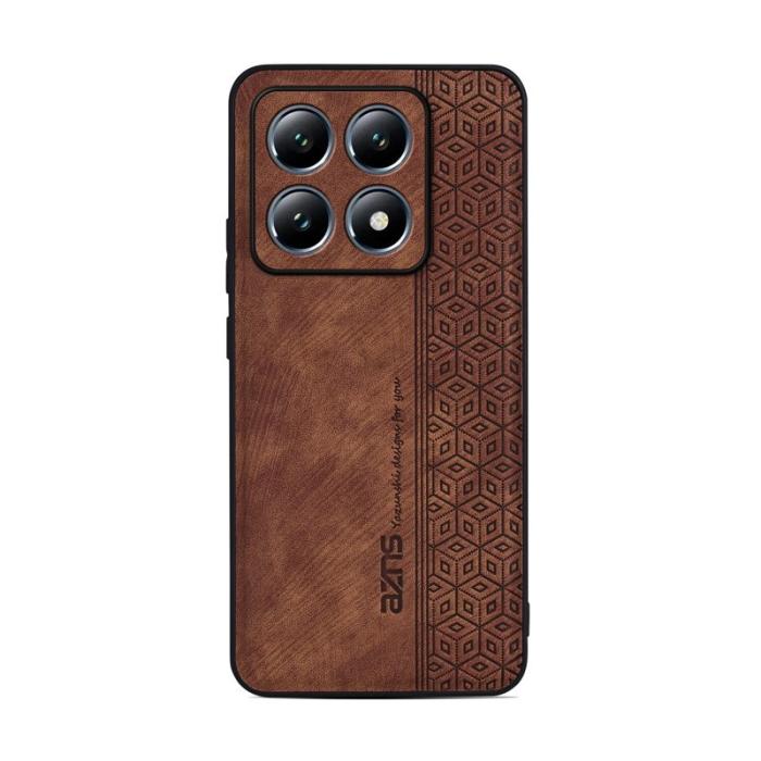 AZNS - AZNS Xiaomi 14T Fodral Skyddande PU Läder TPU Telefon Skal - Brun
