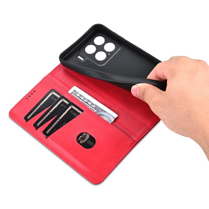 AZNS - AZNS Xiaomi 15 Fodral - Äkta läder - Röd