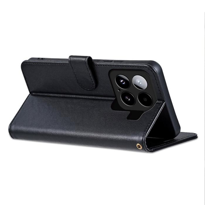 AZNS - AZNS Xiaomi 15 Fodral Anti-Scratch PU Läder - Svart