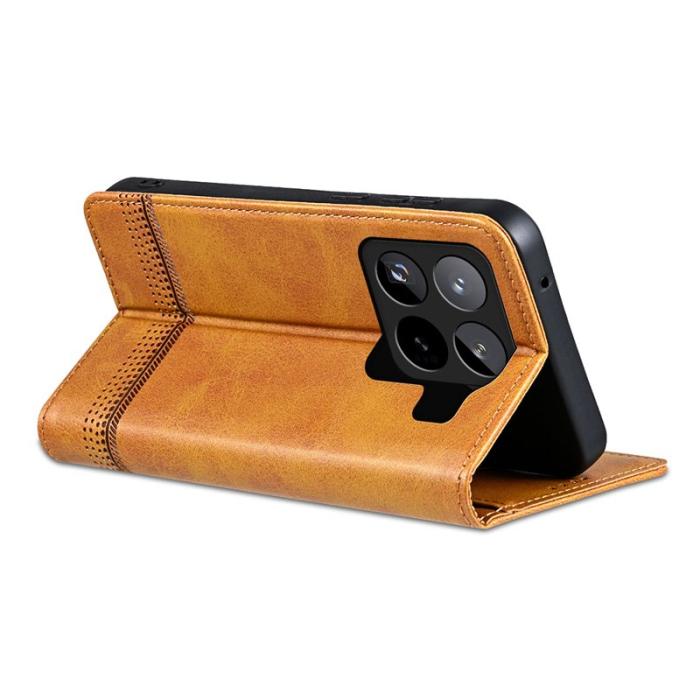 AZNS - AZNS Xiaomi 15 Pro Fodral Äkta läder - Brun