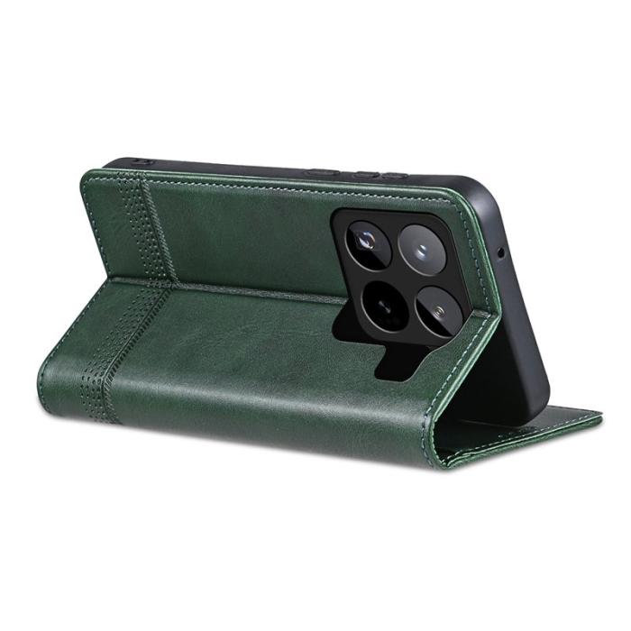 AZNS - AZNS Xiaomi 15 Pro Fodral Äkta läder - Grön