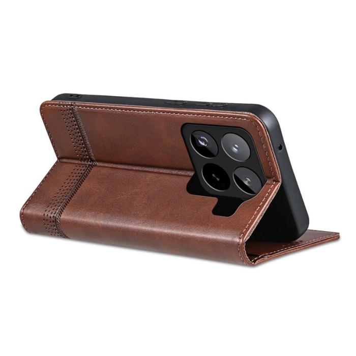 AZNS - AZNS Xiaomi 15 Pro Fodral Äkta läder - Kaffe