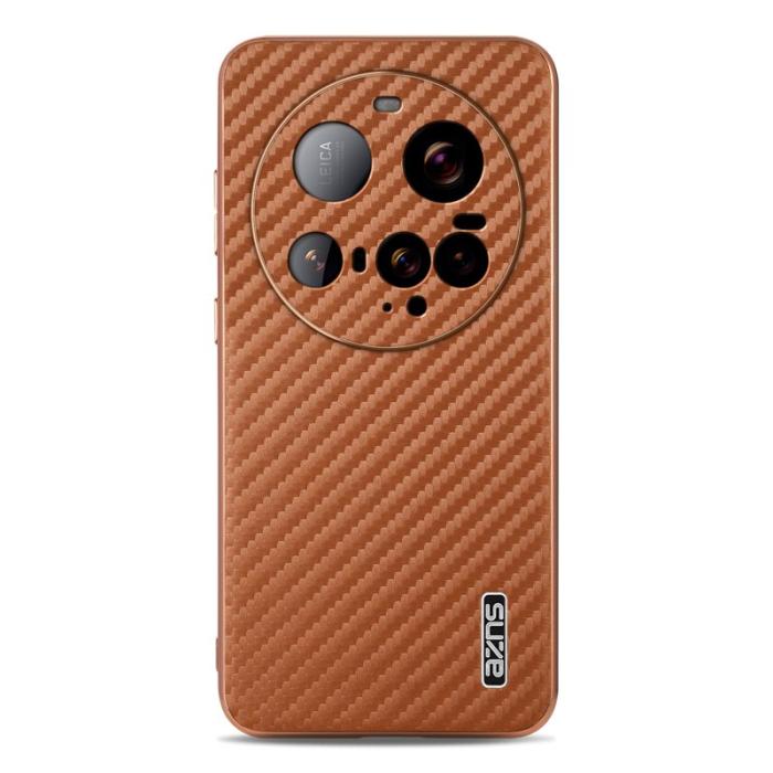 AZNS - AZNS Xiaomi 15 Ultra Fodral - Electroplating Carbon Fiber PU - Brun