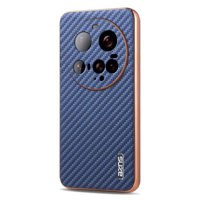 AZNS - AZNS Xiaomi 15 Ultra Fodral - Electroplating Carbon Fiber PU + TPU - Blå