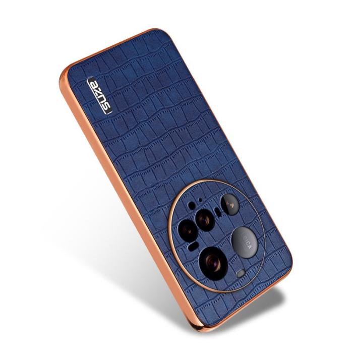 AZNS - AZNS Xiaomi 15 Ultra Fodral - Electroplating Krokodil PU + TPU - Blå