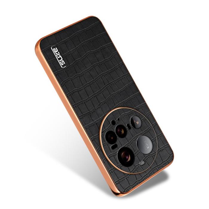 AZNS - AZNS Xiaomi 15 Ultra Fodral Electroplating Krokodil PU + TPU - Svart