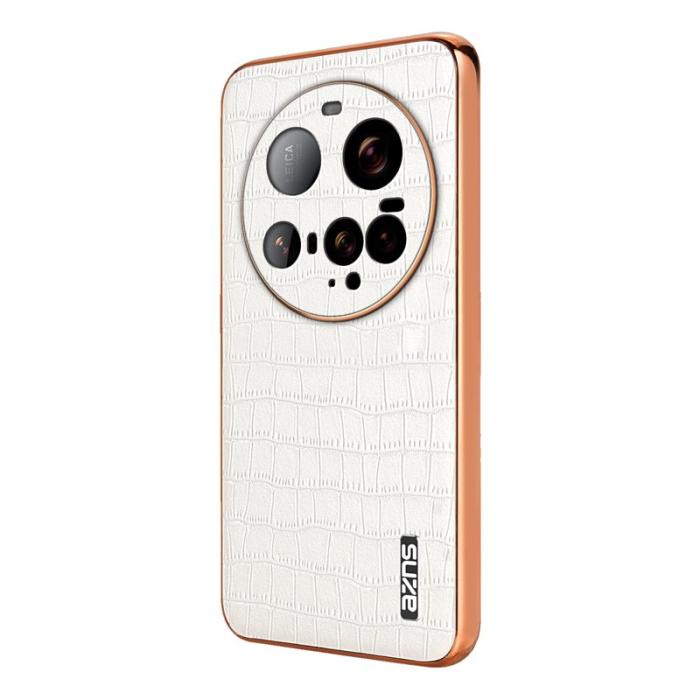 AZNS - AZNS Xiaomi 15 Ultra Fodral Electroplating Krokodil PU + TPU - Vit