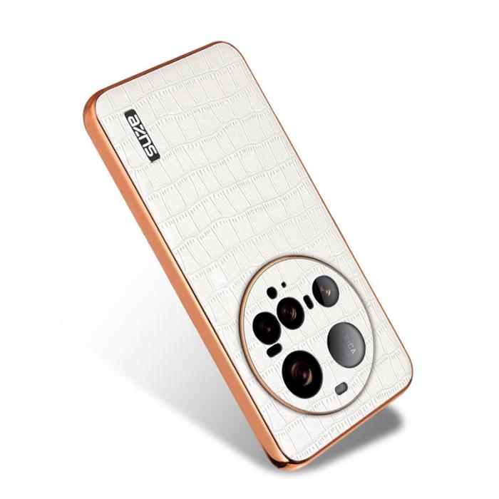 AZNS - AZNS Xiaomi 15 Ultra Fodral Electroplating Krokodil PU + TPU - Vit