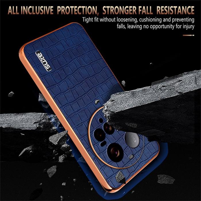 AZNS - AZNS Xiaomi 15 Ultra Fodral Electroplating Krokodil PU + TPU - Vit