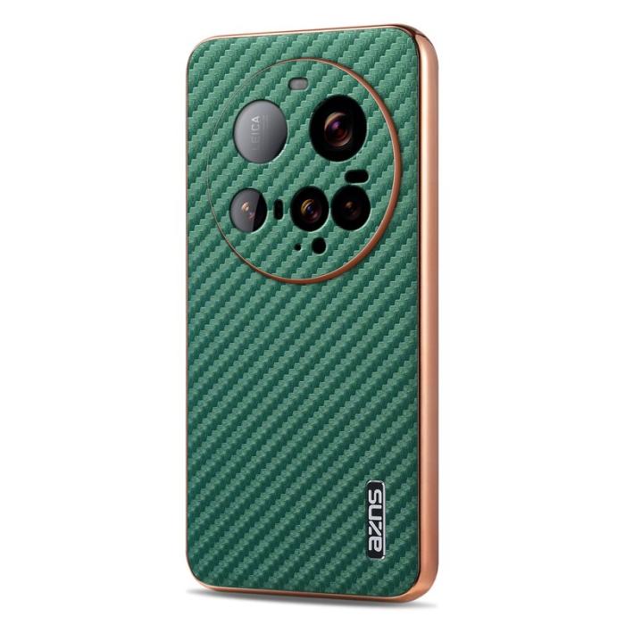 AZNS - AZNS Xiaomi 15 Ultra Fodral - Elektropläterad Kolfiber PU + TPU - Grön