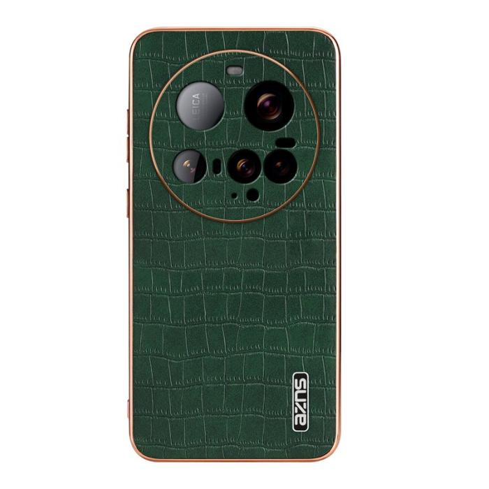 AZNS - AZNS Xiaomi 15 Ultra Fodral - Elektropläterad Krokodil PU + TPU - Grön