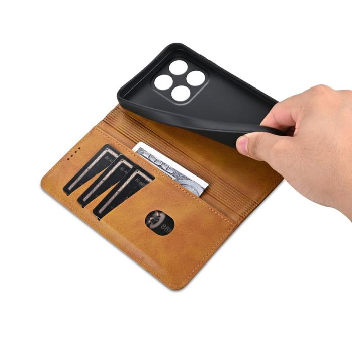 AZNS - AZNS Xiaomi 15T Fodral Äkta läder Plånboksfodral - Brun