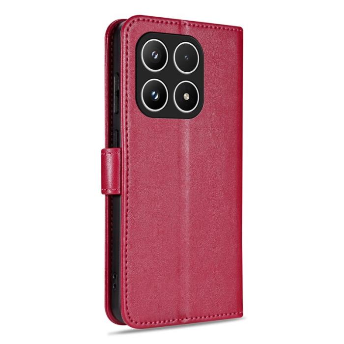 AZNS - AZNS Xiaomi 15T Fodral Anti-Scratch PU Läder - Röd