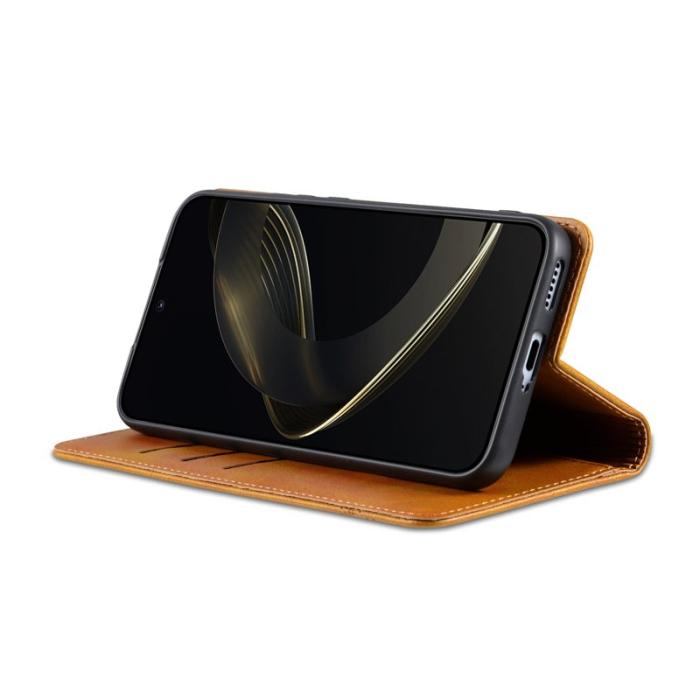 AZNS - AZNS Xiaomi 15T Pro Fodral Äkta läder - Brun