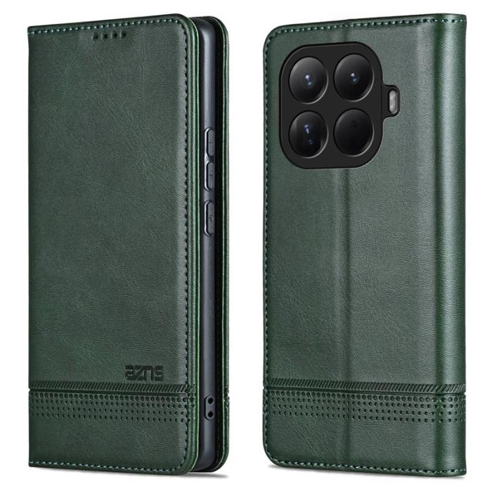 AZNS - AZNS Xiaomi 15T Pro Fodral Äkta läder - Grön