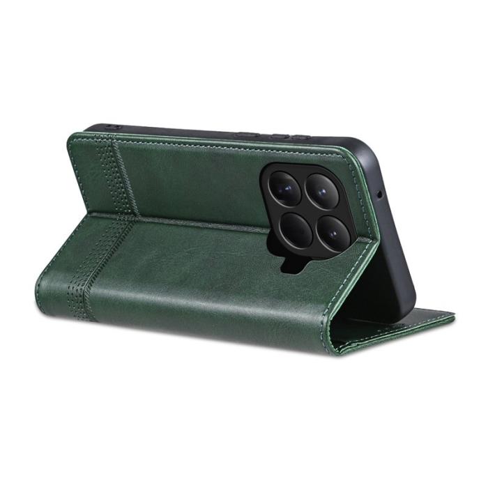 AZNS - AZNS Xiaomi 15T Pro Fodral Äkta läder - Grön