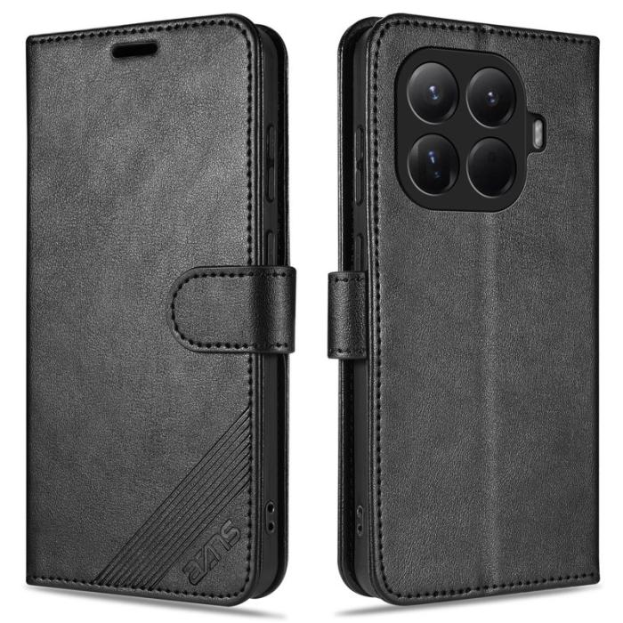 AZNS - AZNS Xiaomi 15T Pro Fodral Anti-Scratch PU Läder - Svart