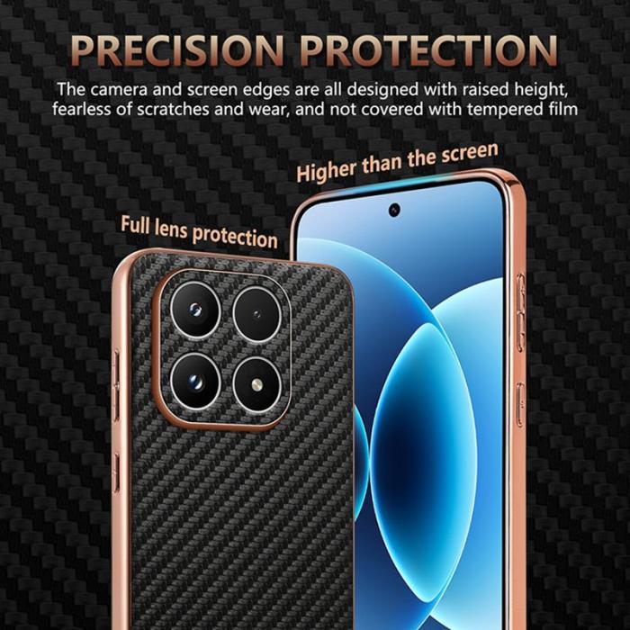 AZNS - AZNS Xiaomi 17 Fodral - Electroplating Carbon Fiber PU + TPU - Grön