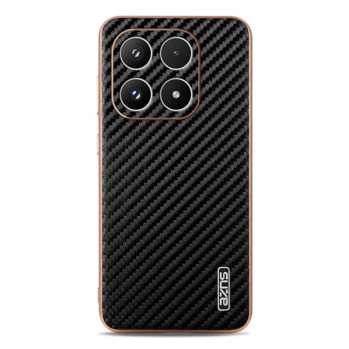 AZNS - AZNS Xiaomi 17 Fodral - Electroplating Carbon Fiber PU + TPU - Svart