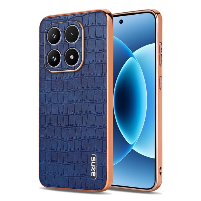AZNS - AZNS Xiaomi 17 Fodral - Electroplating Krokodil PU + TPU - Blå