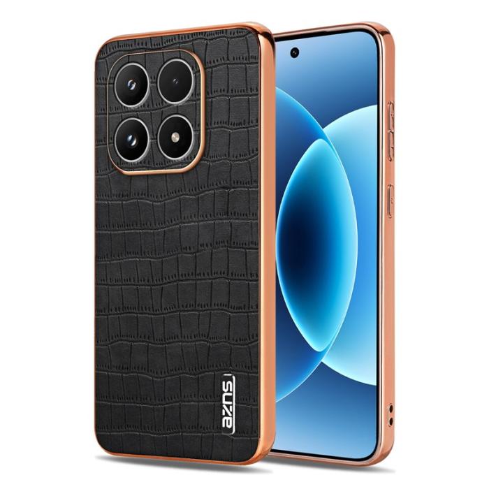 AZNS - AZNS Xiaomi 17 Fodral Electroplating Krokodil PU + TPU - Svart