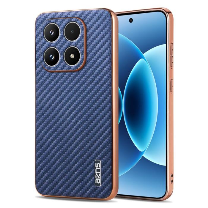 AZNS - AZNS Xiaomi 17 Fodral - Elektropläterad Kolfiber PU + TPU - Blå